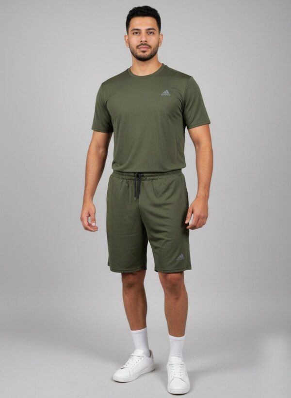 Adidas Men's Essentials Athletic Set (Olive Green)