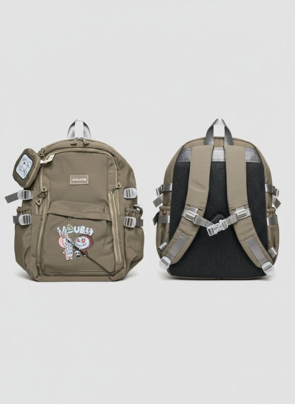 Jiwa Jiwa" Mischievous Bunny Kids' Backpack (Khaki)