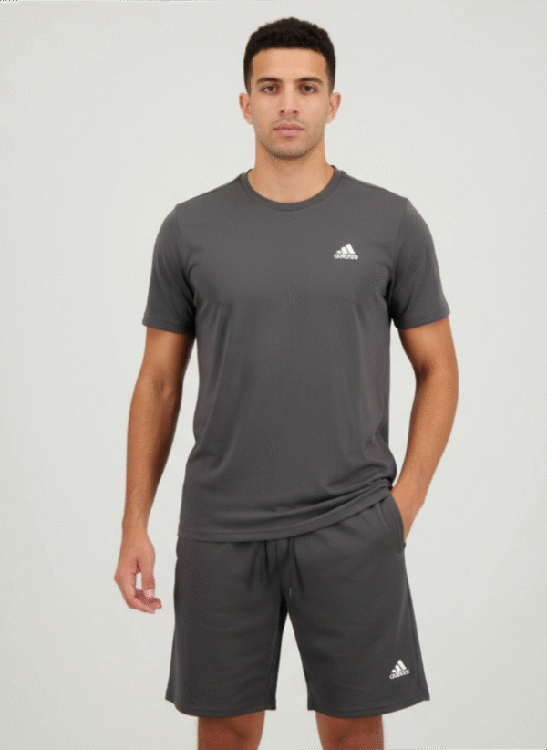Adidas Men's Essentials Athletic Set (Charcoal Grey)