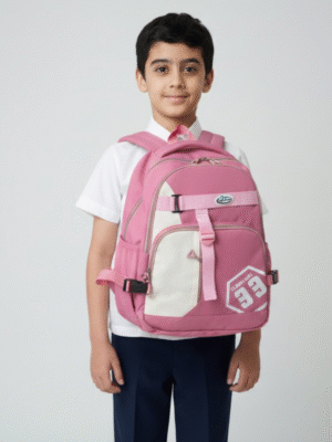 CLOUDY EAGLE 33  Dynamic School Backpack (Pink & Cream)